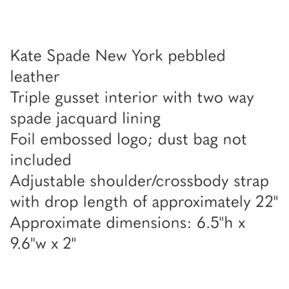 Kate Spade Triple Gusset with Dramatic Snakeskin Shoulder Strap and Gusset; NWT - Picture 12 of 12